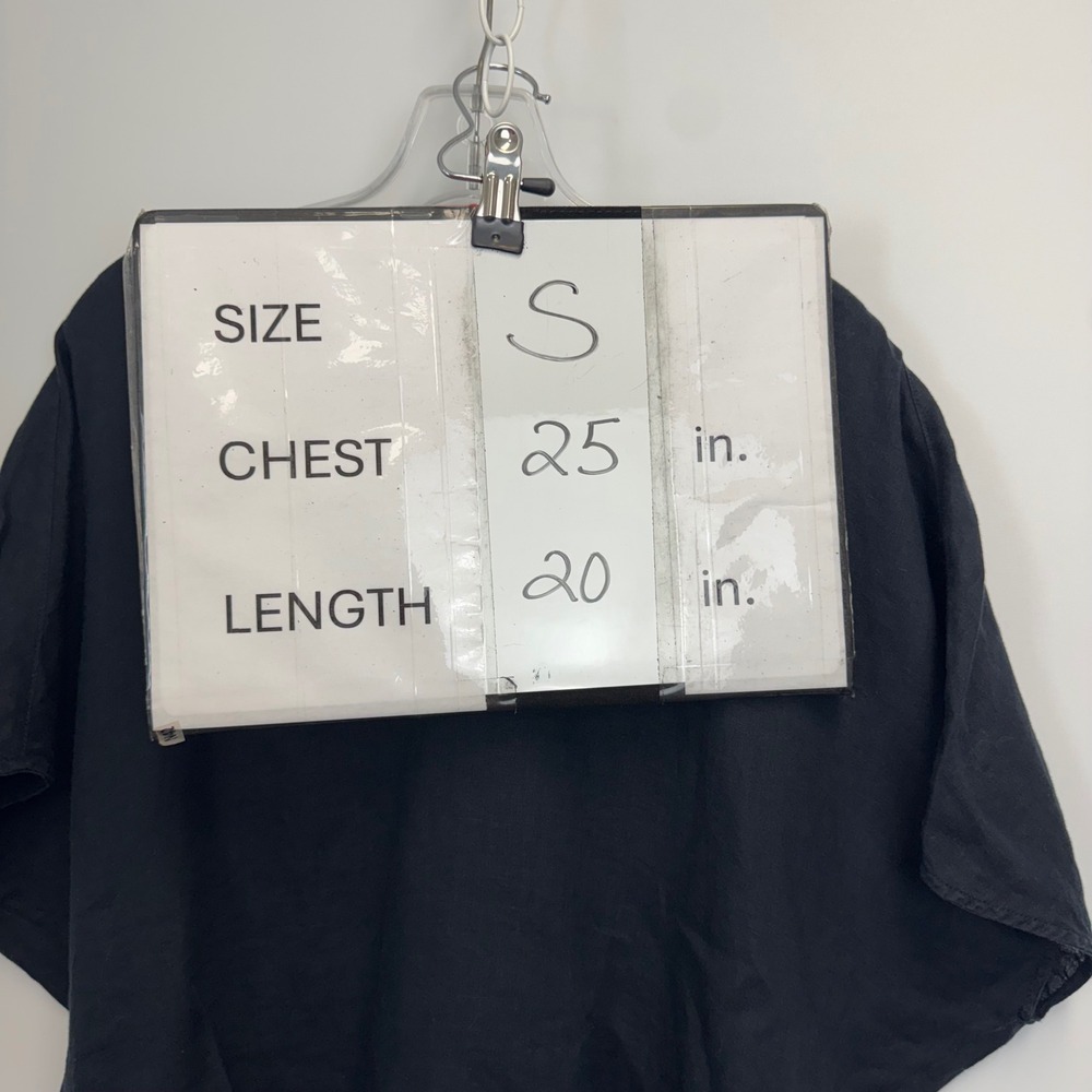 Sigrid Olsen Black 100% Linen Boxy Dolman Sleeve Blouse Top Womens Small - Picture 3 of 12